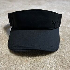 Puma Black Athletic Visor with Logo